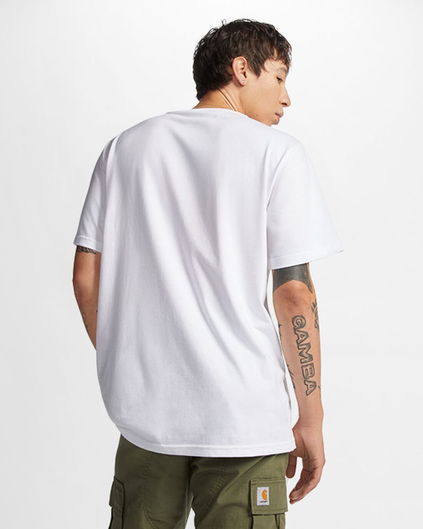 T-Shirts Converse Cloud Fill Logo Panske Biele | SK 11ENOR4